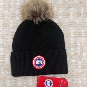 Canada Goose Black Knit Beanie